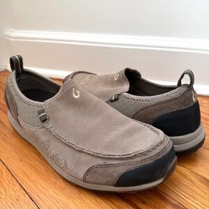 Olukai Kama Hele Tan Suede Men's Comfort Slip-On Loafers Size 9.5